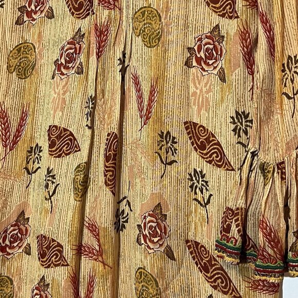 Zara Tunic Mini Dress Medium Size Embroidered Beaded Boho Bell Sleeve Lined - Picture 13 of 16